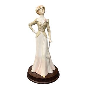 Vintage 1984 Pucci Arnart Porcelain Victorian Lady with Umbrella Figurine